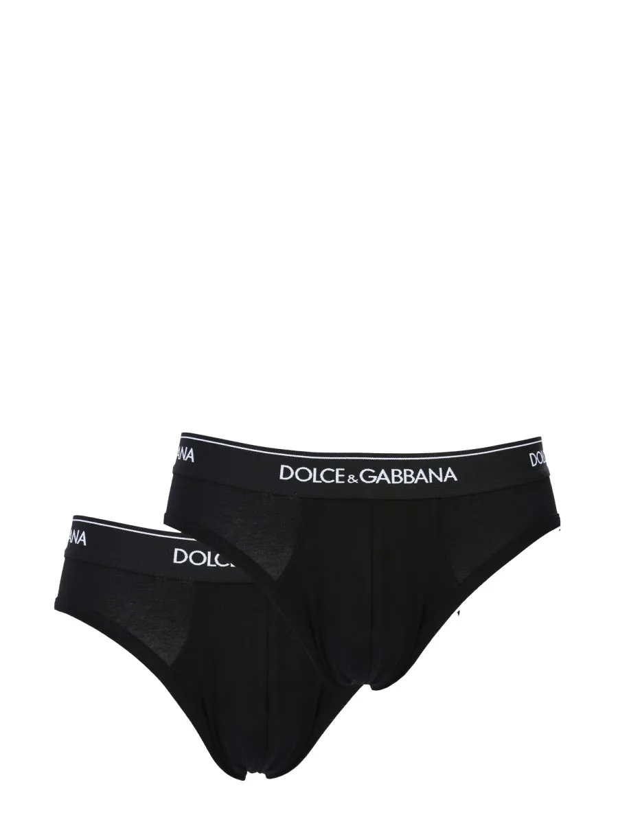 Dolce & Gabbana Logo Band Two-Pack Briefs