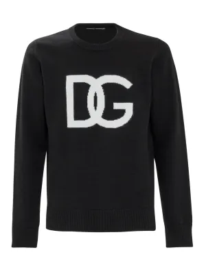 Dolce & Gabbana Logo Intarsia Knitted Jumper