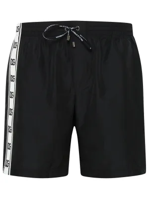Dolce & Gabbana Logo Intarsia Mid-Length Swim Shorts