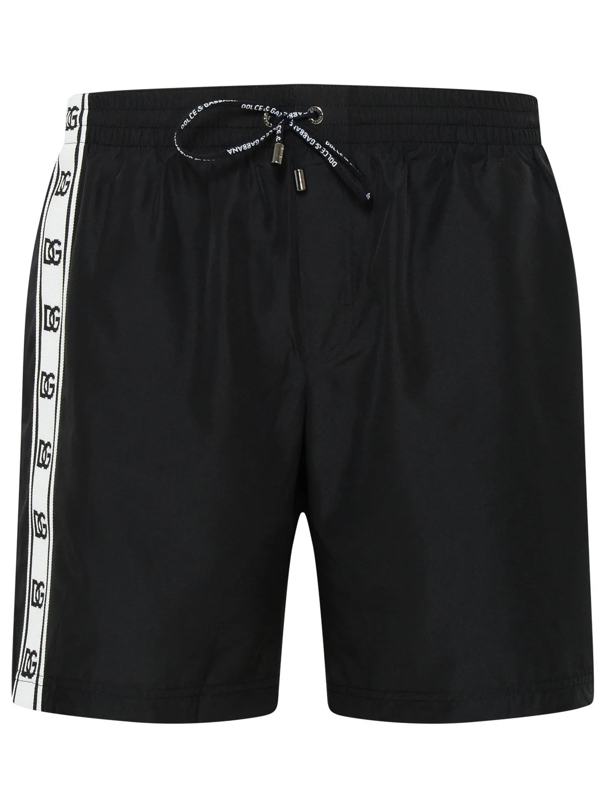 Dolce & Gabbana Logo Intarsia Mid-Length Swim Shorts