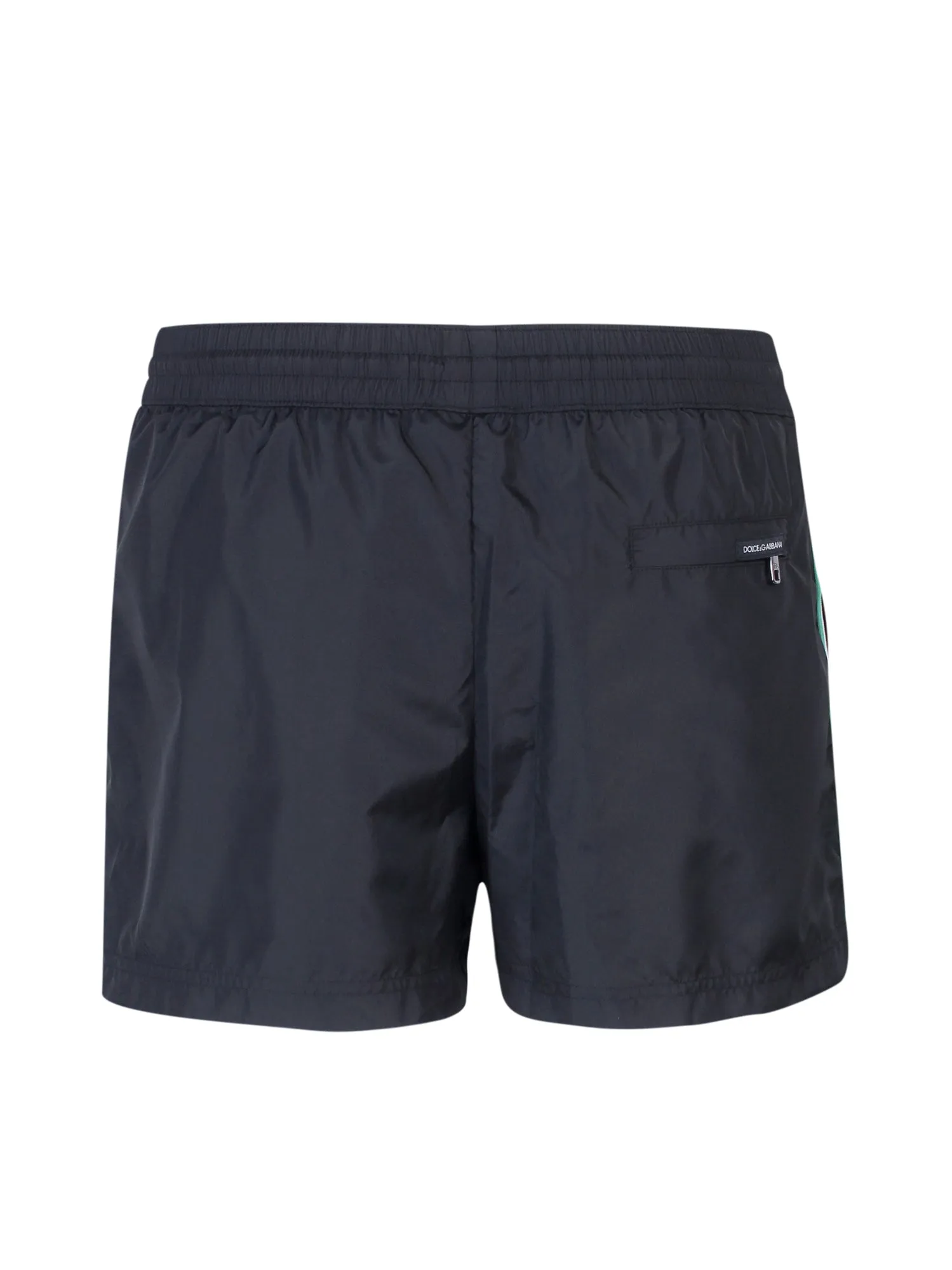 Dolce & Gabbana Logo Patch Drawstring Swim Trunks