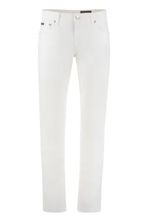 Dolce & Gabbana Logo Patch Slim Jeans