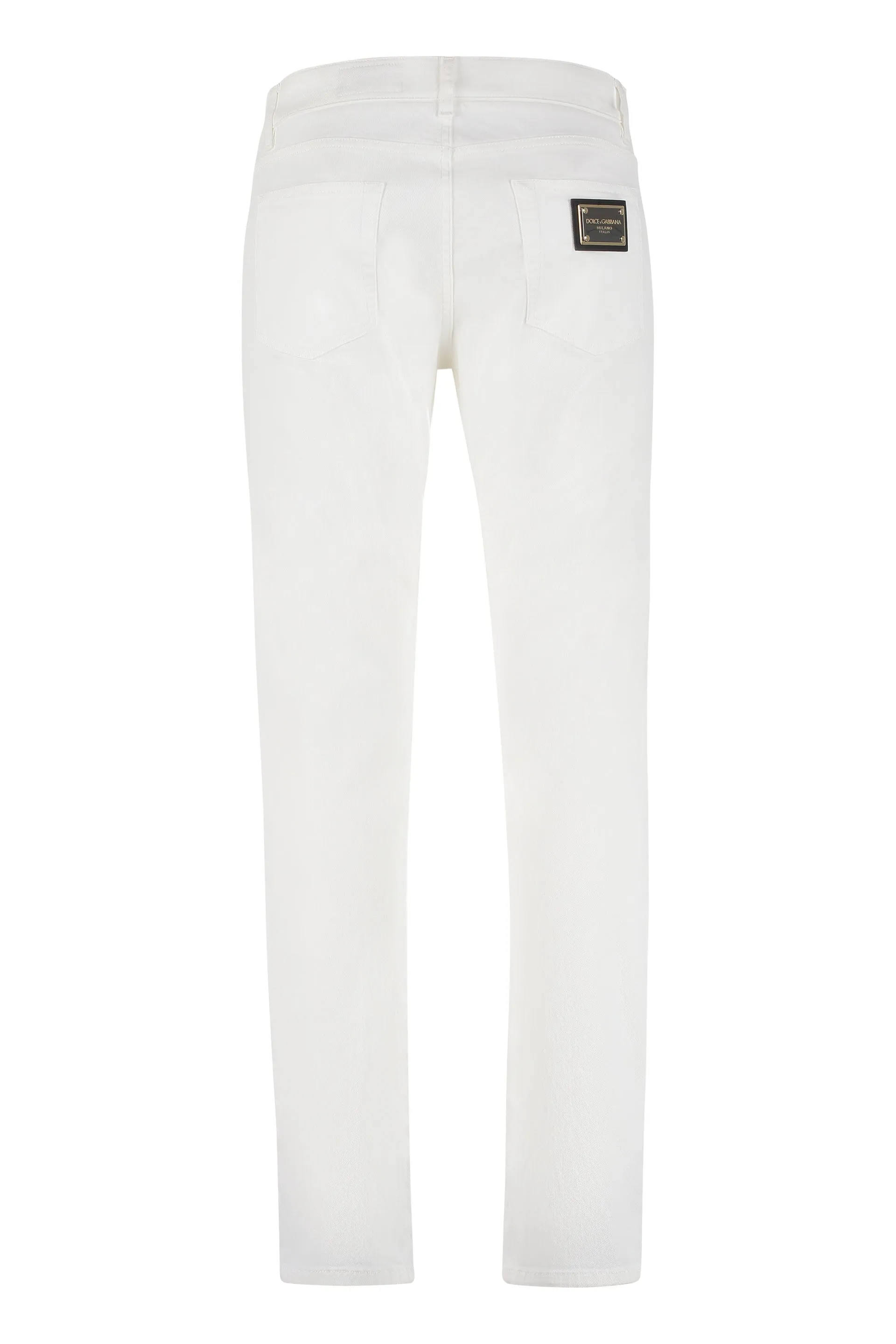 Dolce & Gabbana Logo Patch Slim Jeans
