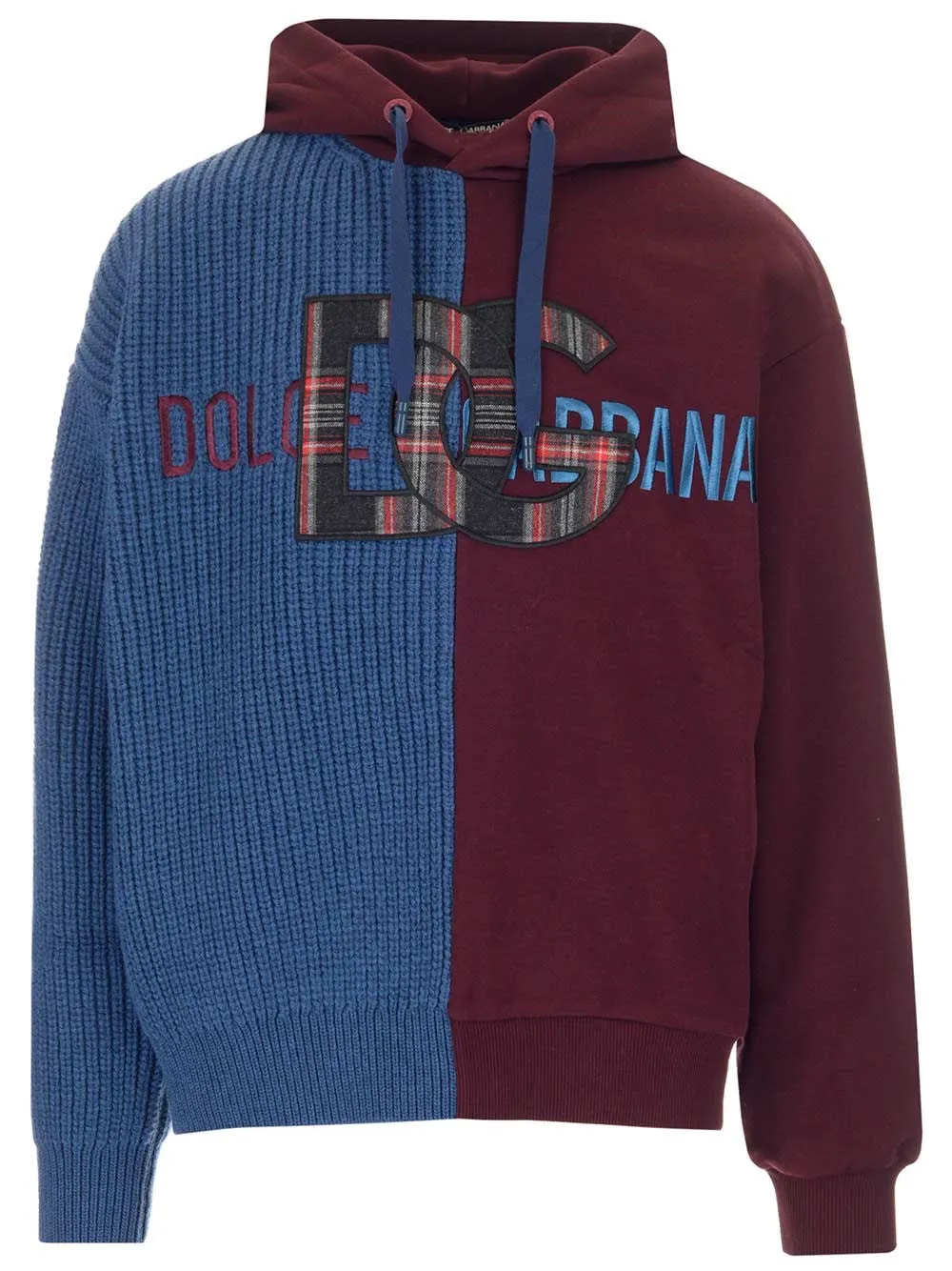 Dolce & Gabbana Logo Patched Knitted Hoodie