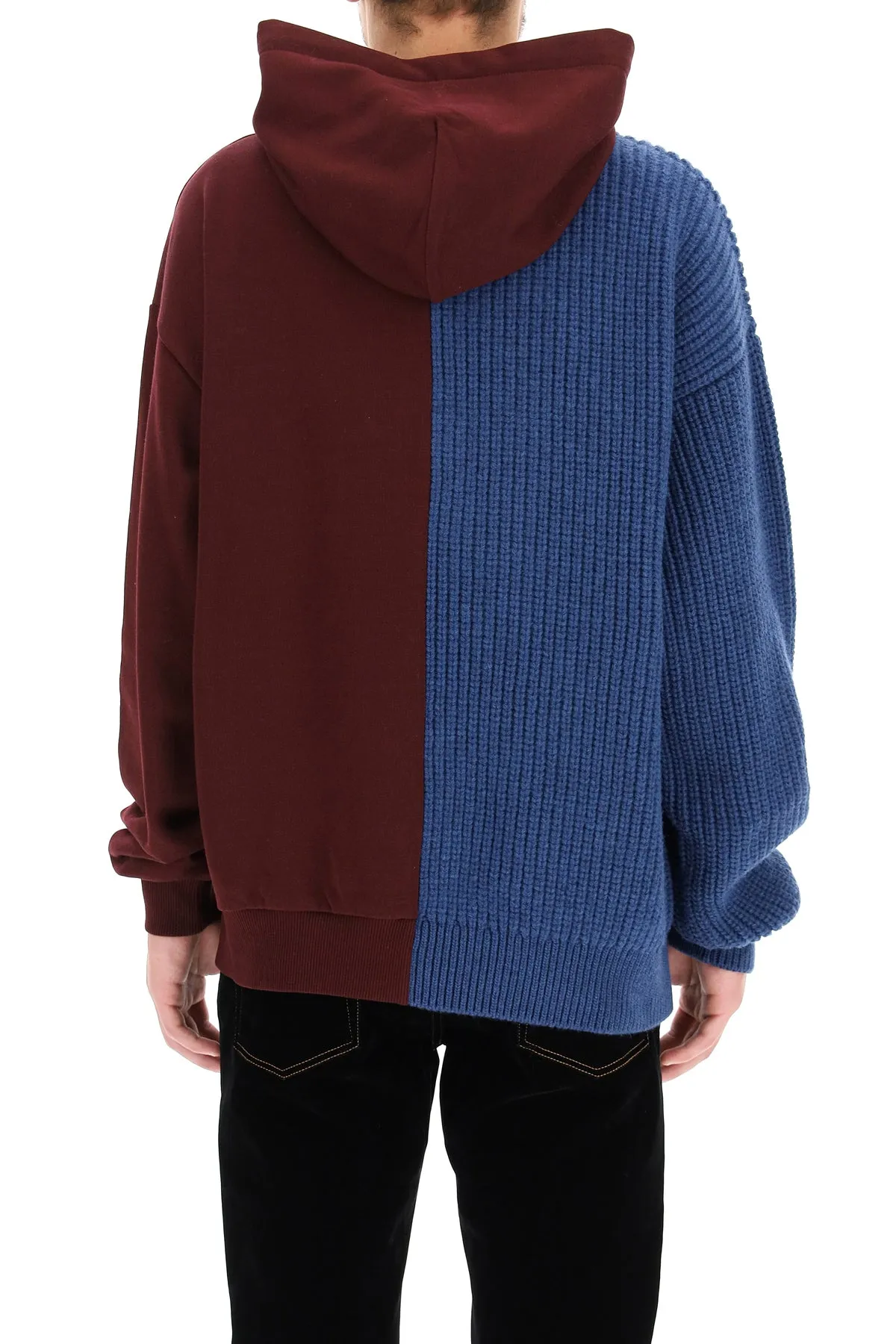 Dolce & Gabbana Logo Patched Knitted Hoodie