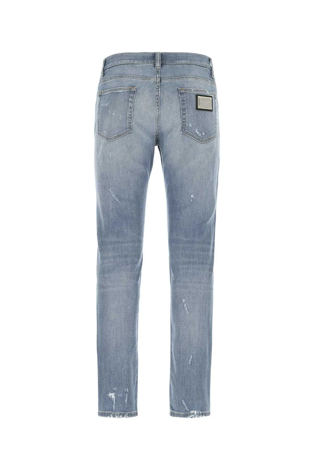Dolce & Gabbana Logo Plaque Distressed Jeans