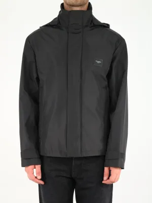 Dolce & Gabbana Logo Plaque Hooded Jacket