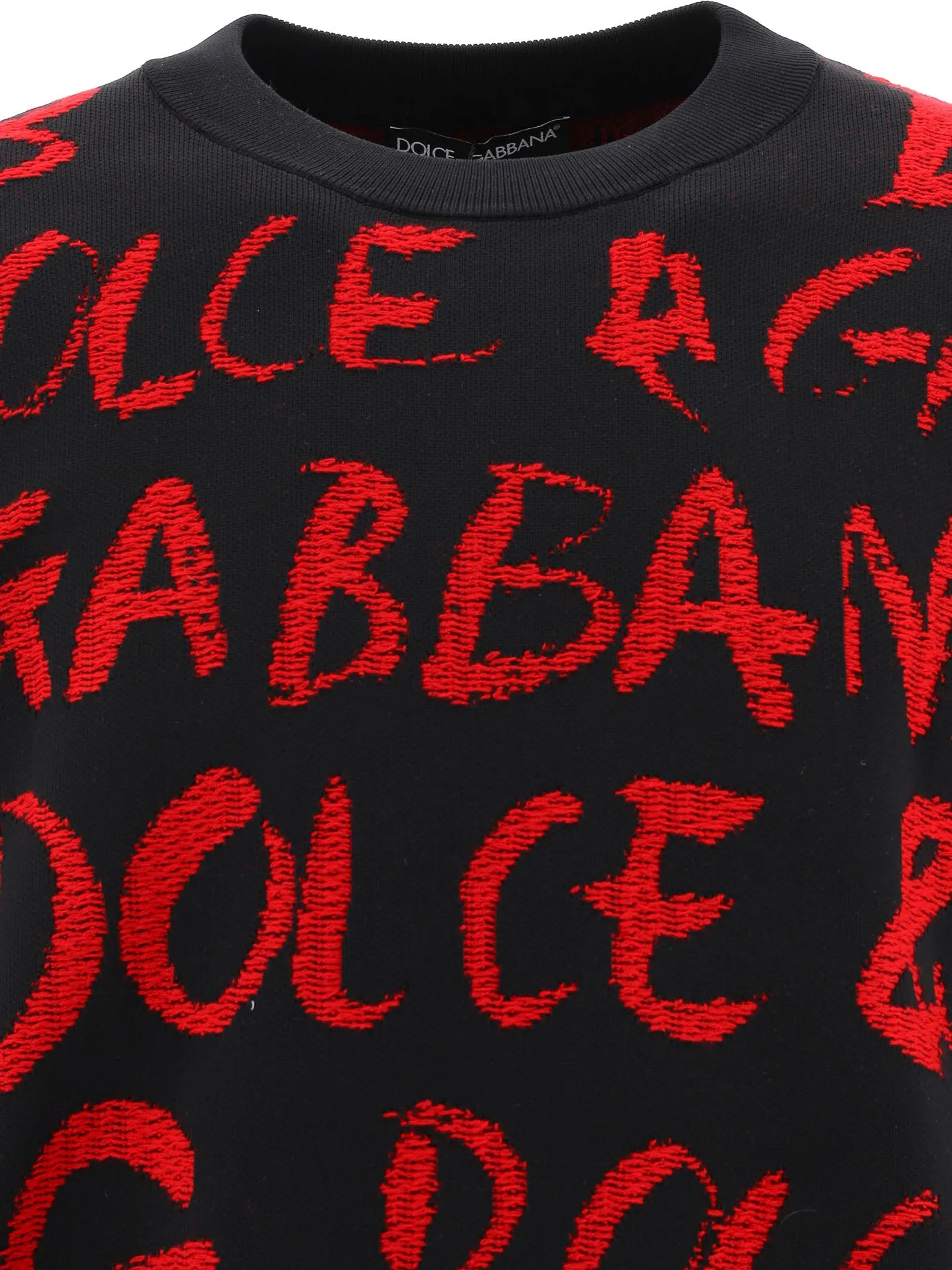 Dolce & Gabbana Logo Printed Knitted Jumper