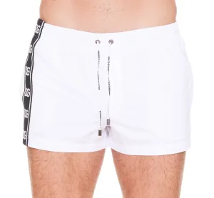 Dolce & Gabbana Logo Tape Drawstring Swim Shorts
