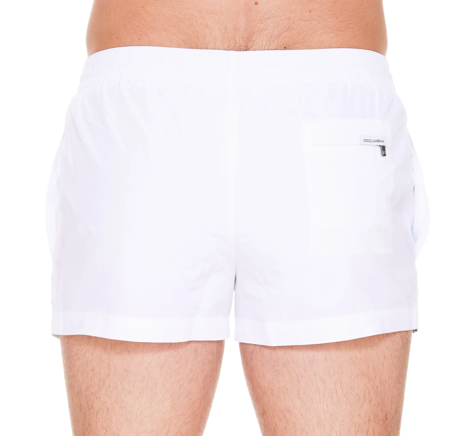 Dolce & Gabbana Logo Tape Drawstring Swim Shorts