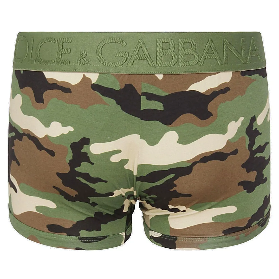 Dolce & Gabbana Logo Waistband Camouflage Printed Boxers