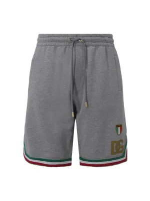 Dolce & Gabbana Patch Embellished Jersey Shorts