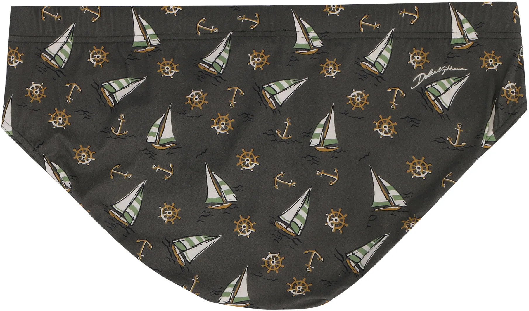 Dolce & Gabbana Printed Drawstring Swim Briefs