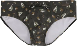 Dolce & Gabbana Printed Drawstring Swim Briefs