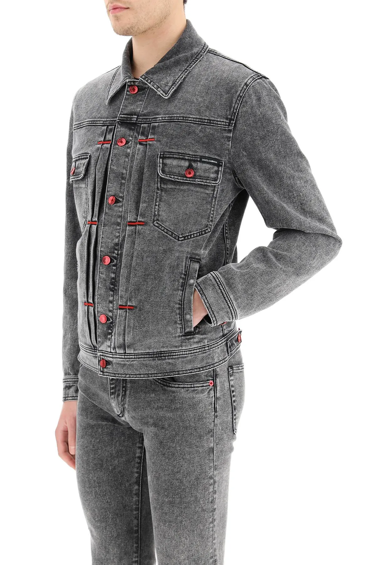 Dolce & Gabbana Washed Effect Denim Jacket