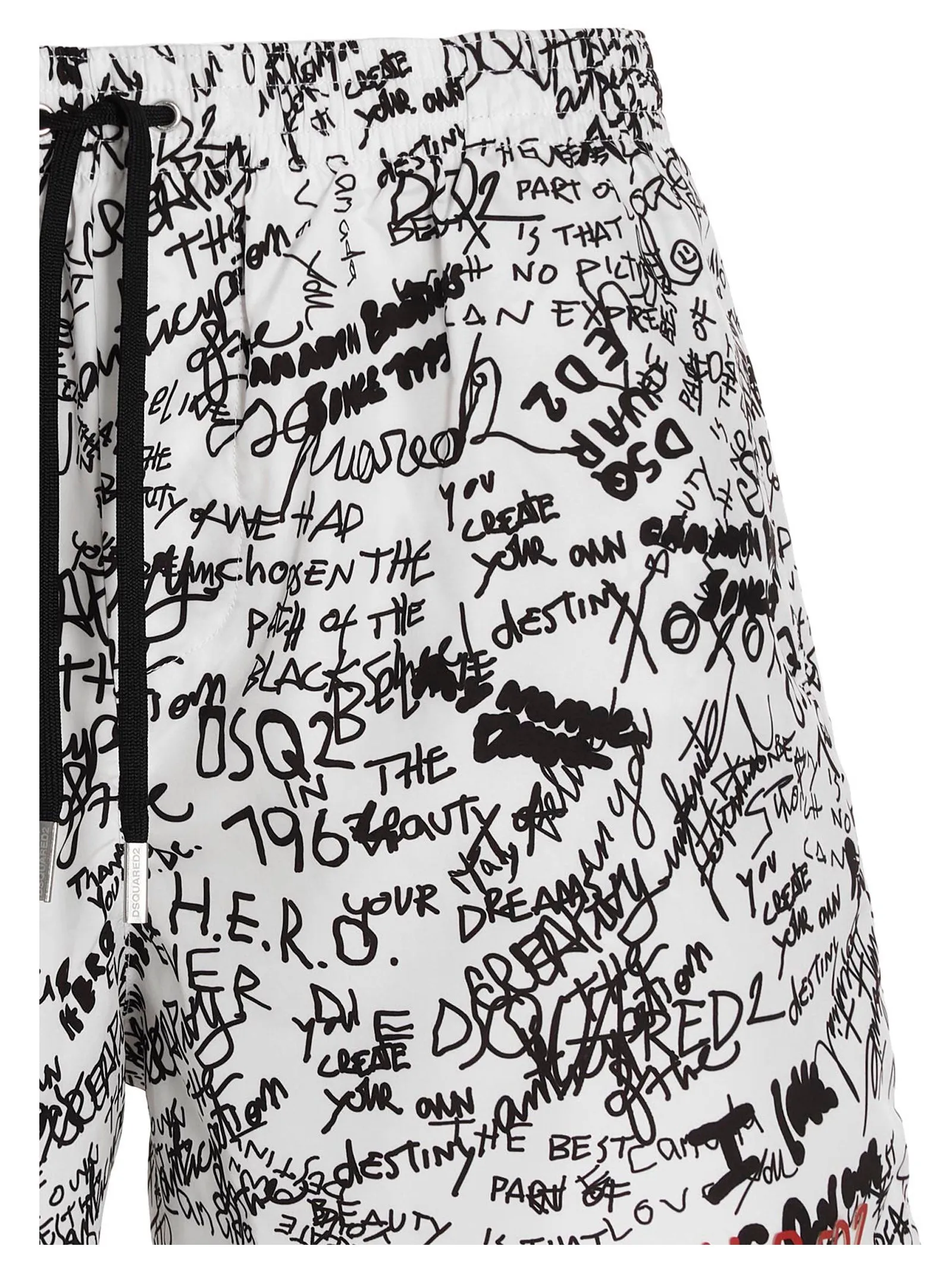 Dsquared2 Allover Graffiti Printed Swim Shorts