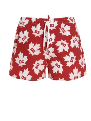 Dsquared2 Allover Logo Print Swim Shorts