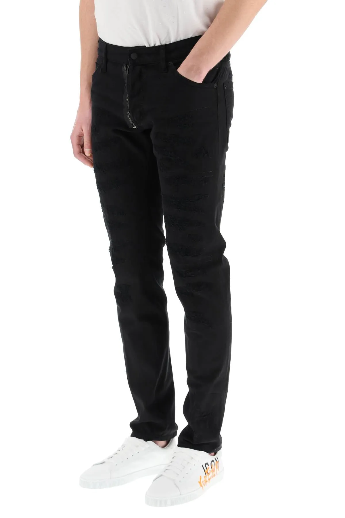 Dsquared2 Back Logo Print Skinny Jeans