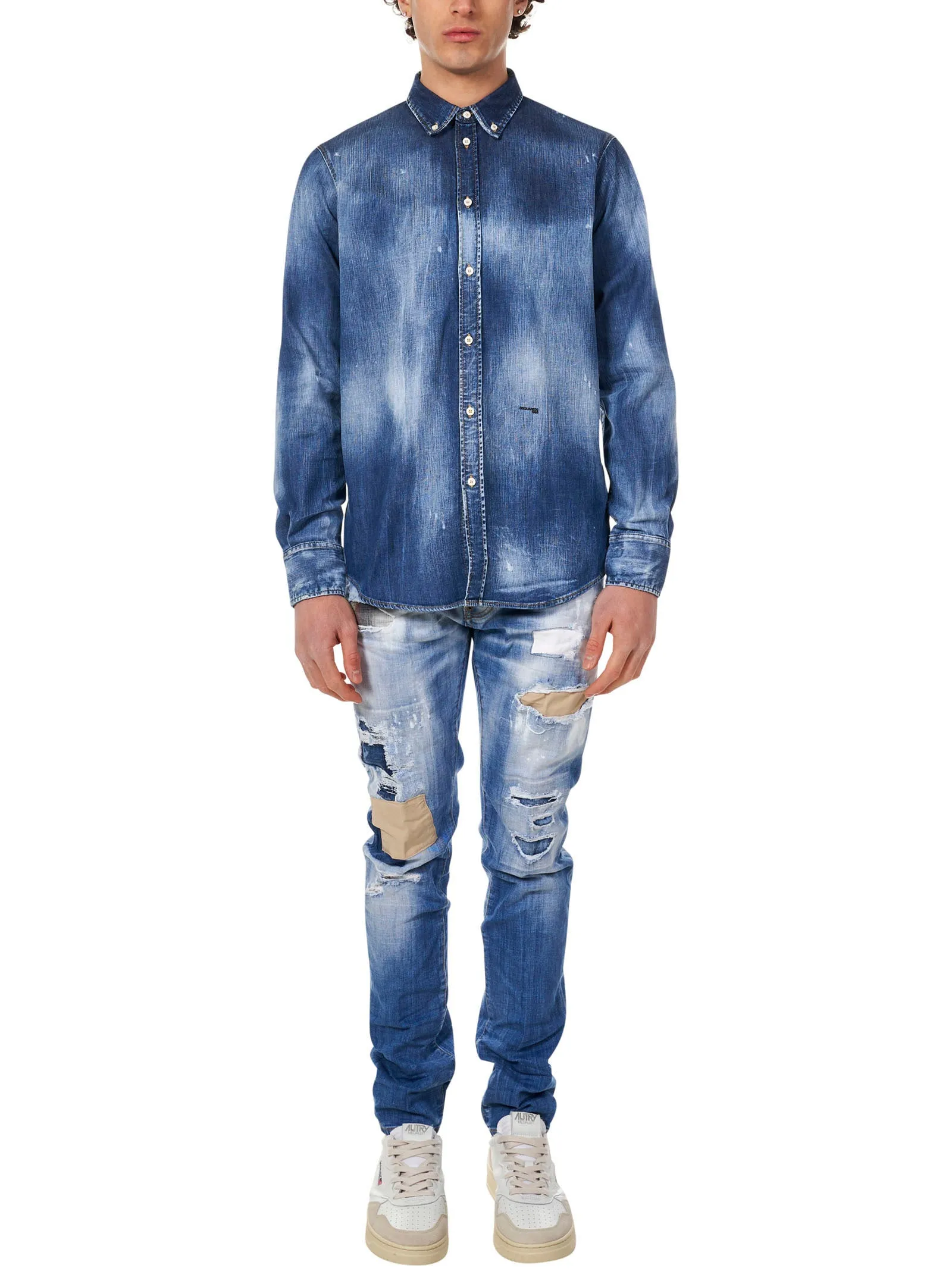 Dsquared2 Bleach-Effect Jeans
