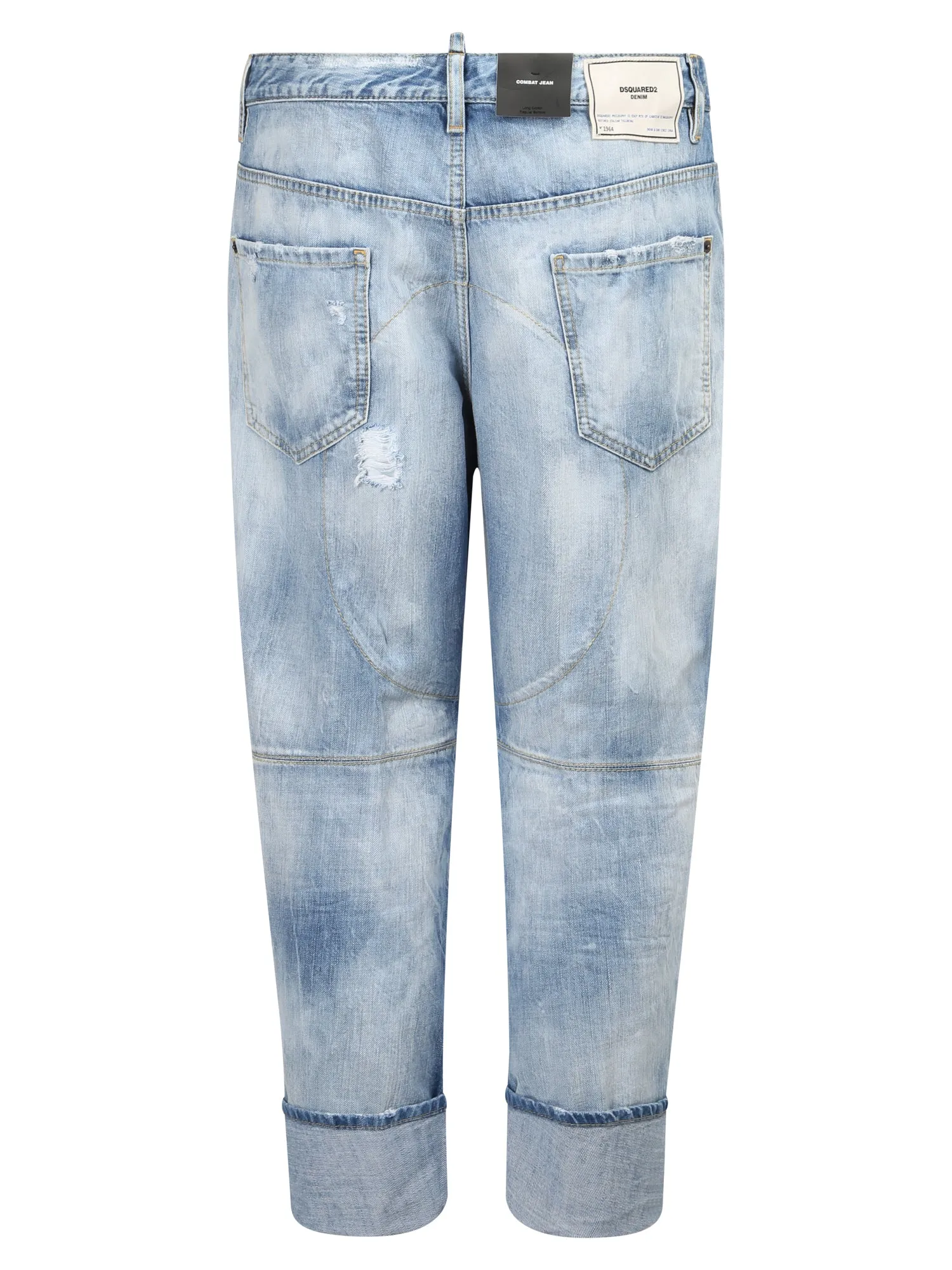 Dsquared2 Bleached Logo Patch Tapered Jeans