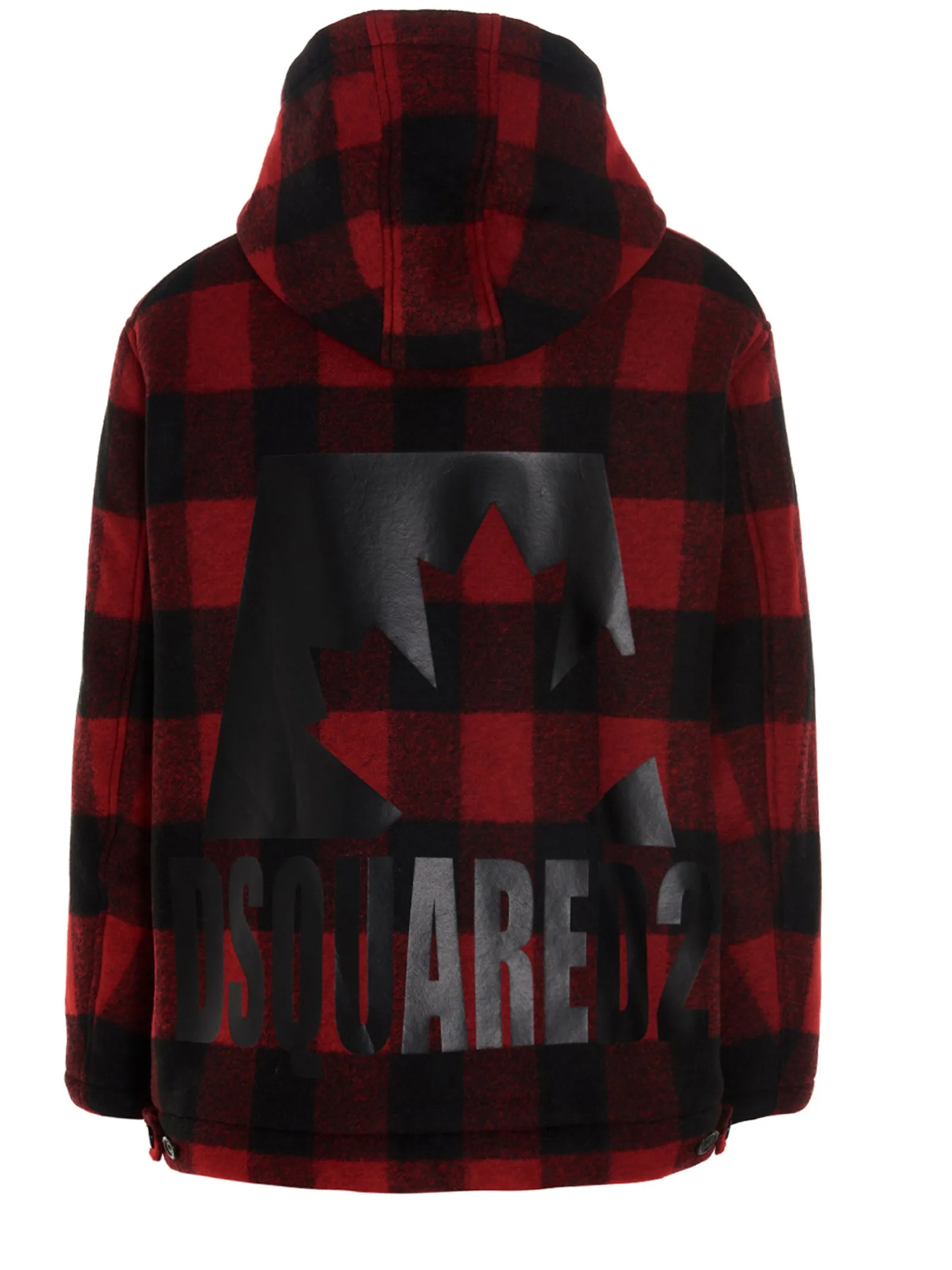 Dsquared2 Checked Single-Breasted Buttoned Coat