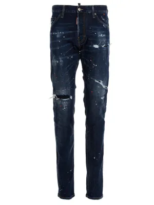 Dsquared2 Distressed Effect Straight Leg Jeans