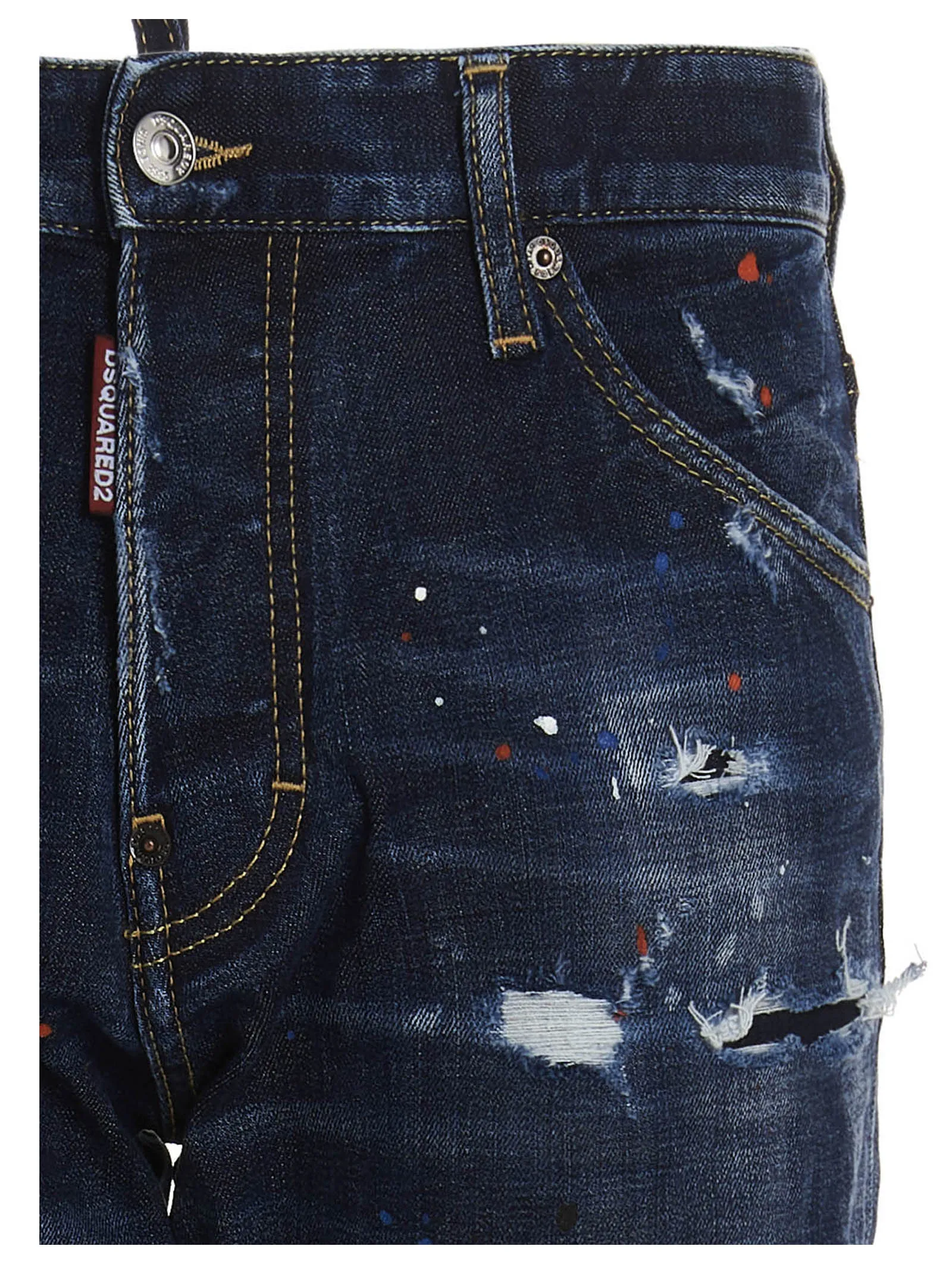 Dsquared2 Distressed Effect Straight Leg Jeans