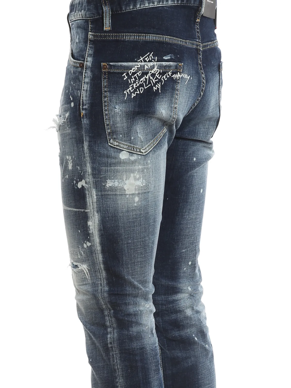 Dsquared2 Distressed Slim-Cut Jeans