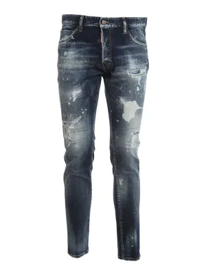 Dsquared2 Distressed Slim-Cut Jeans