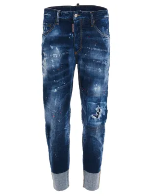 Dsquared2 Distressed Turn-Up Hem Jeans
