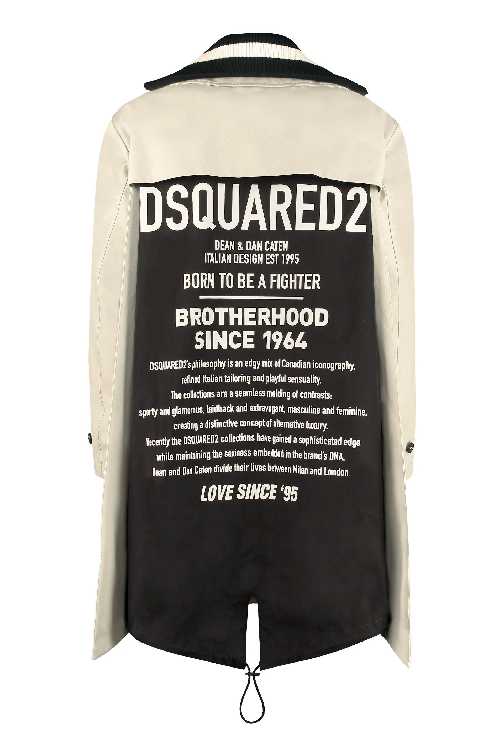 Dsquared2 Double Breasted Layered Trench Coat