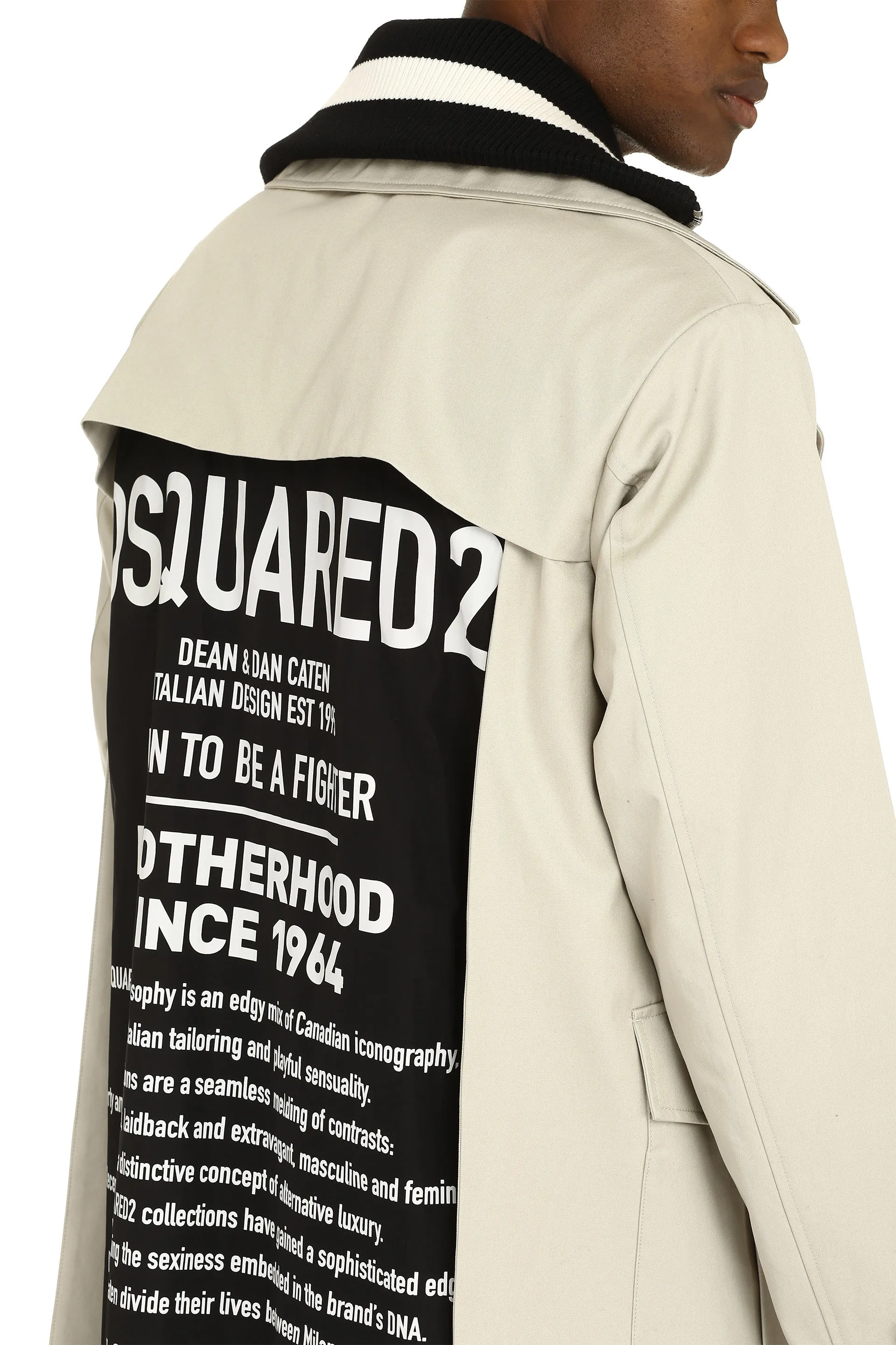 Dsquared2 Double Breasted Layered Trench Coat