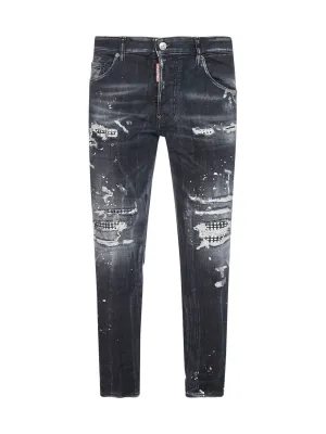 Dsquared2 Embellished Distressed Jeans