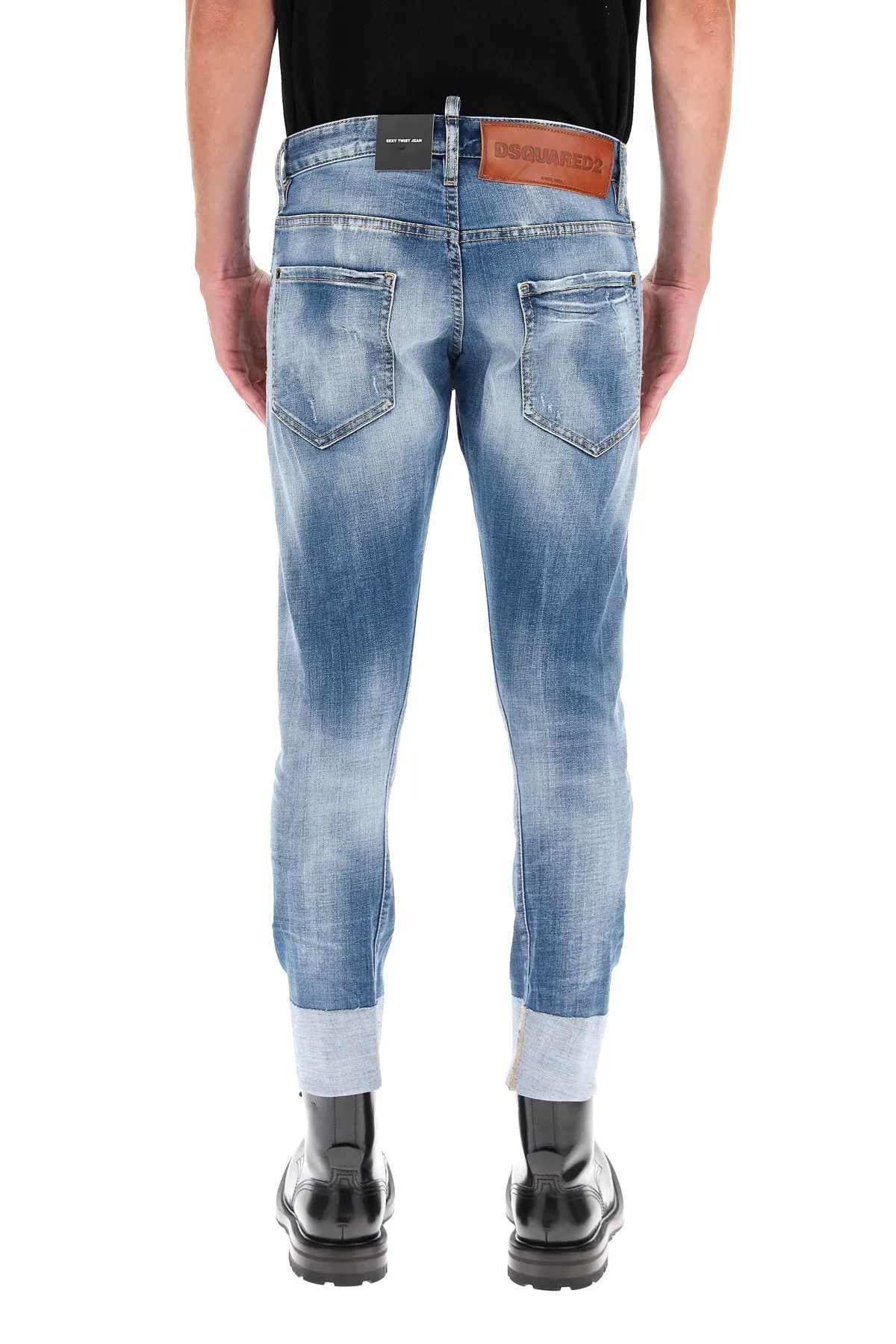 Dsquared2 Faded Effect Cropped Jeans