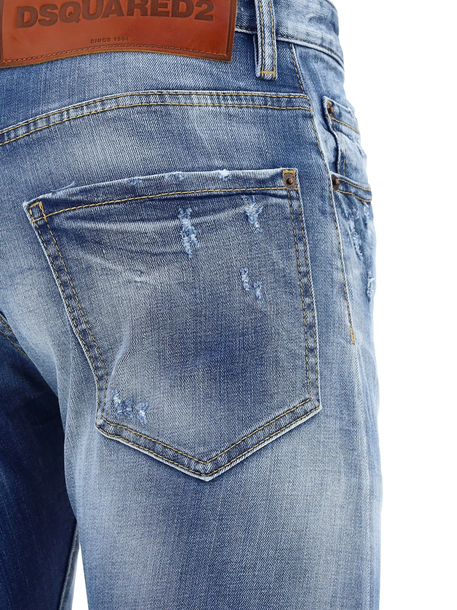 Dsquared2 Faded Effect Cropped Jeans