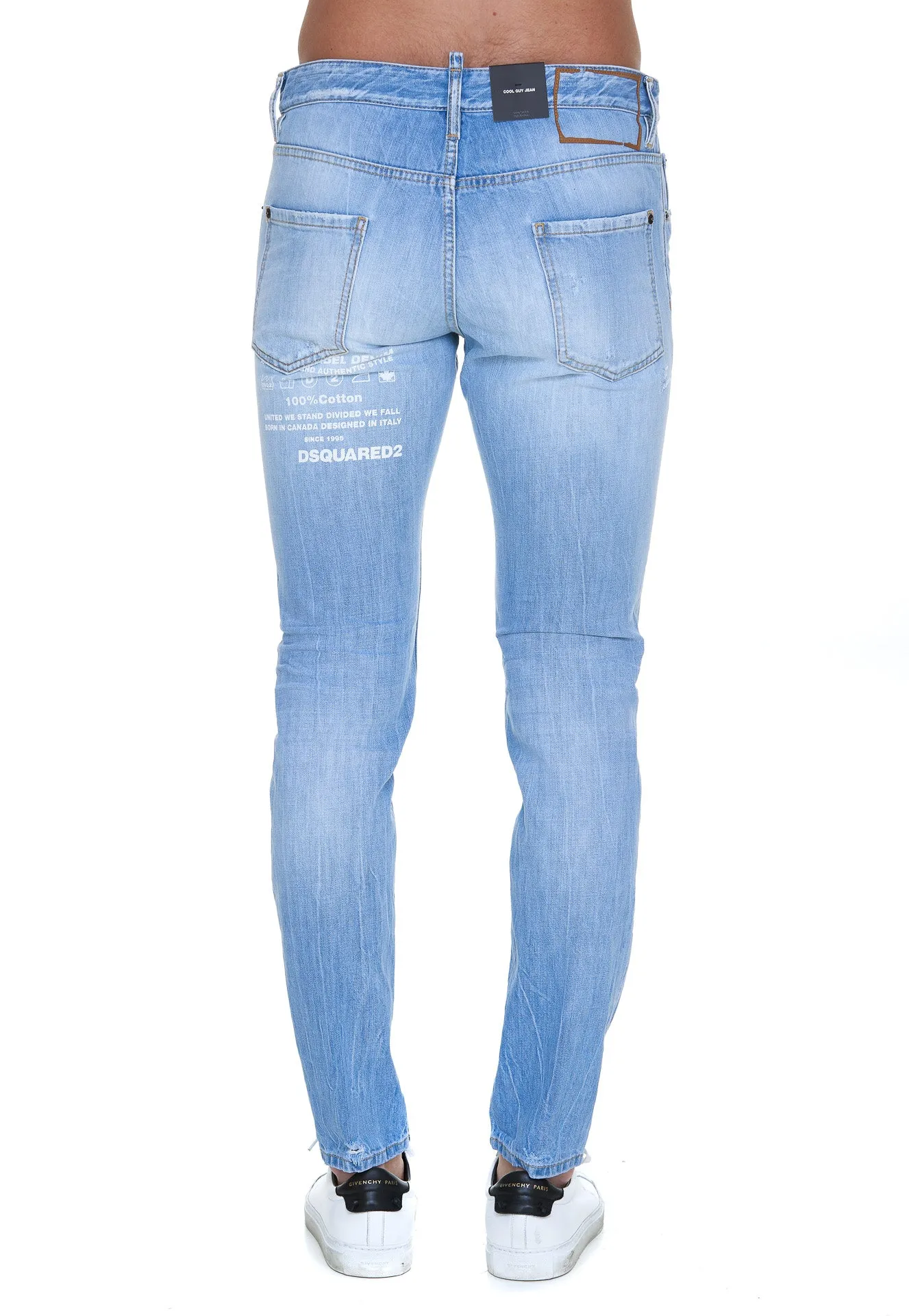 Dsquared2 Faded Effect Straight Leg Jeans