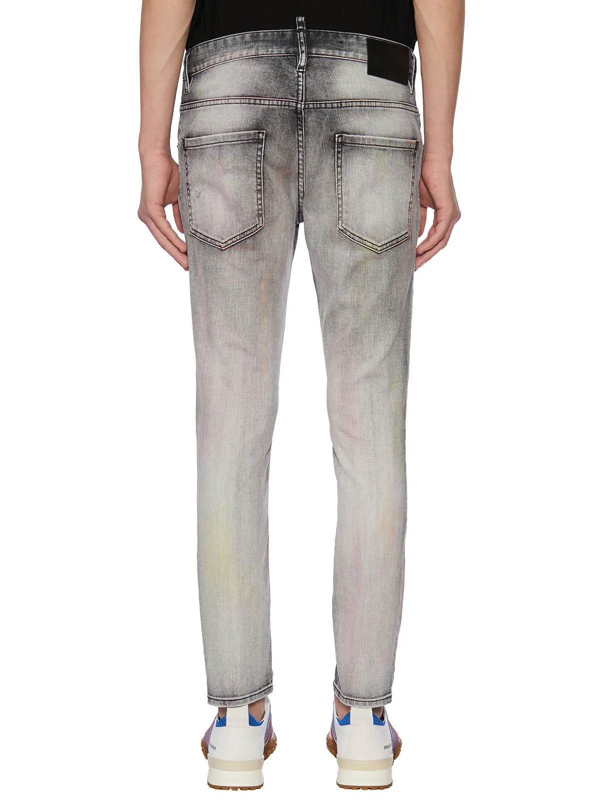 Dsquared2 Graffiti Print Distressed Jeans