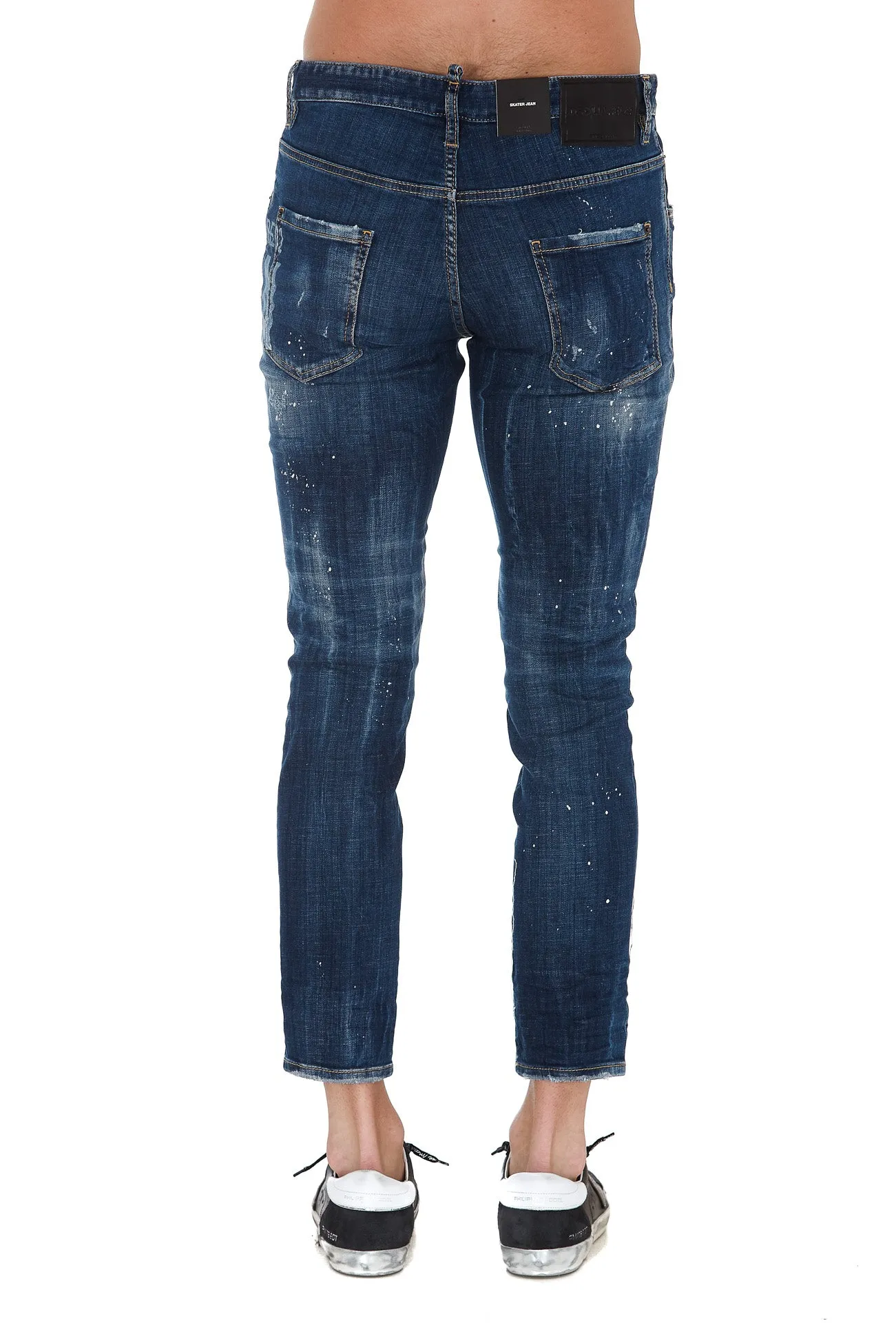 Dsquared2 Icon Print Paint Splatter Jeans