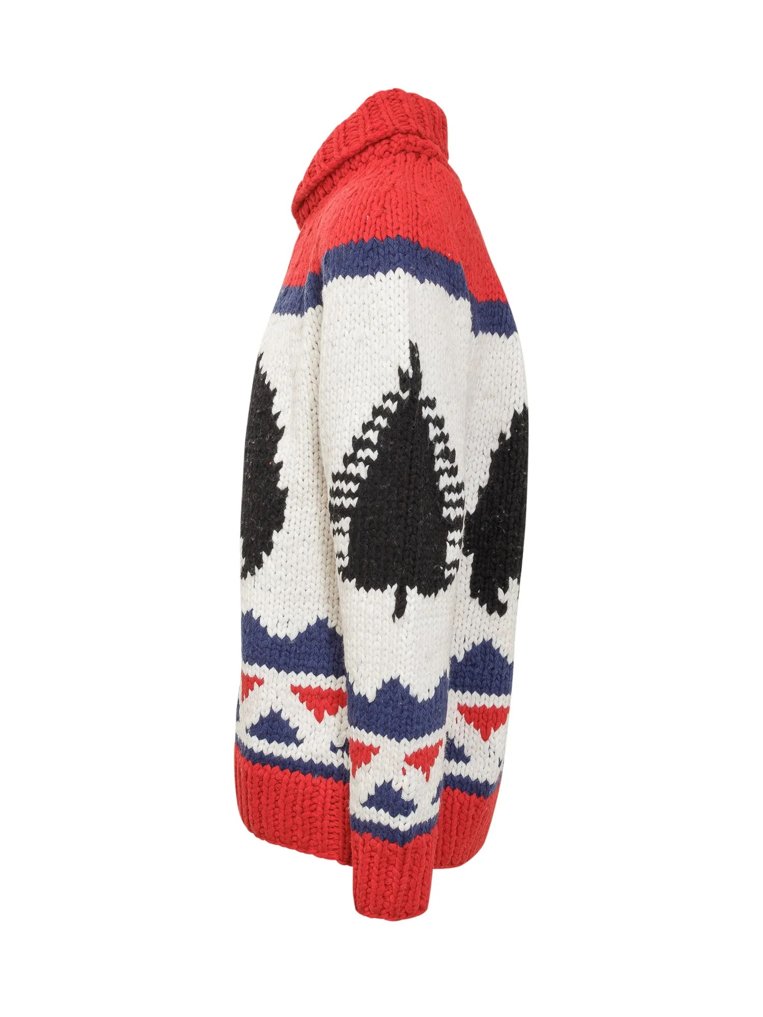 Dsquared2 Intarsia Knit Zipped Sweater