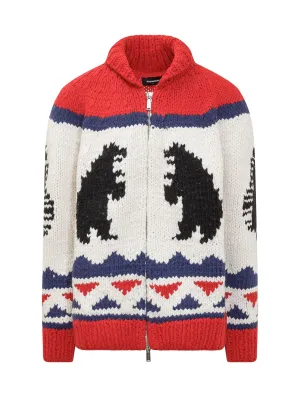 Dsquared2 Intarsia Knit Zipped Sweater