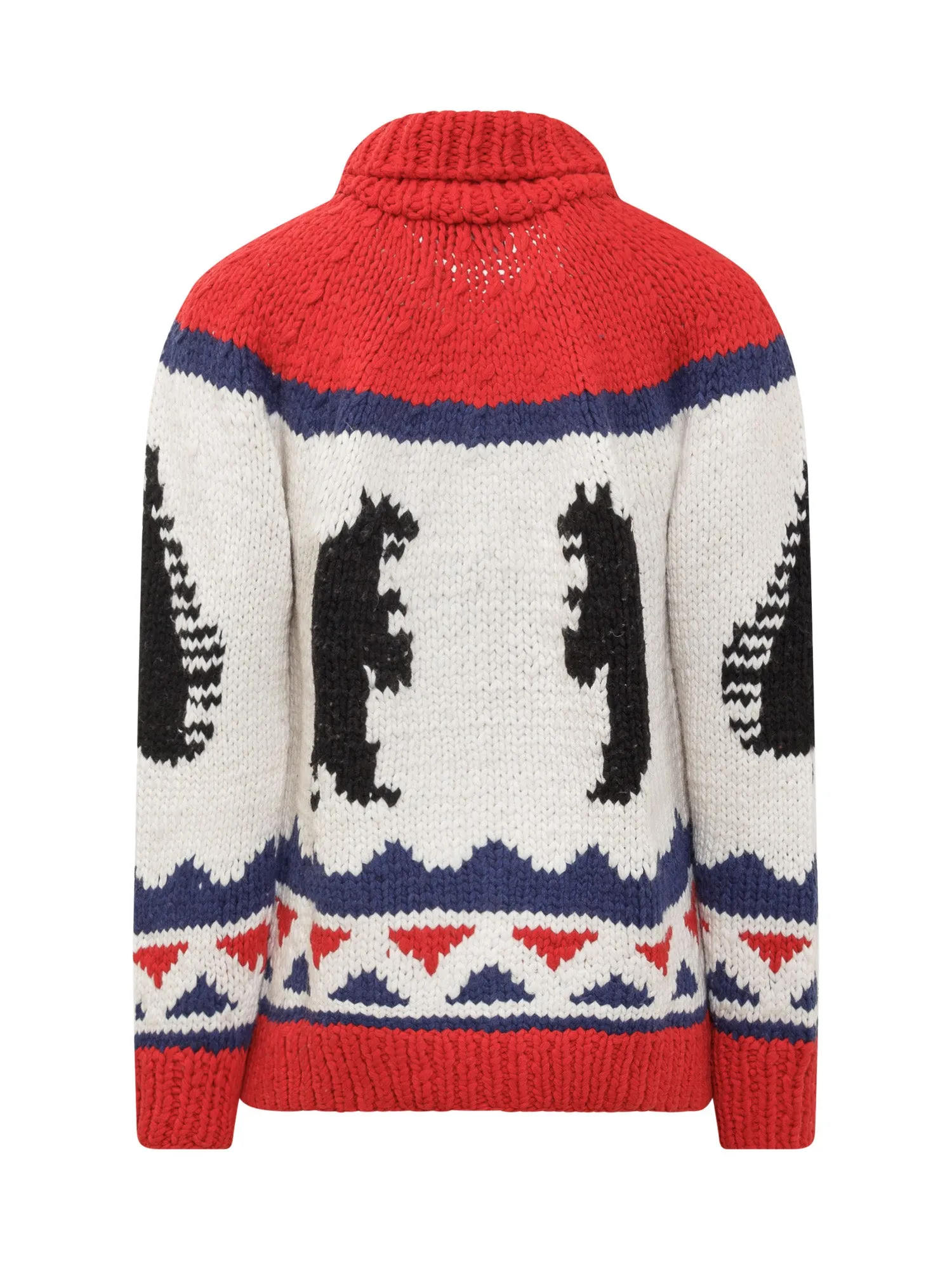 Dsquared2 Intarsia Knit Zipped Sweater