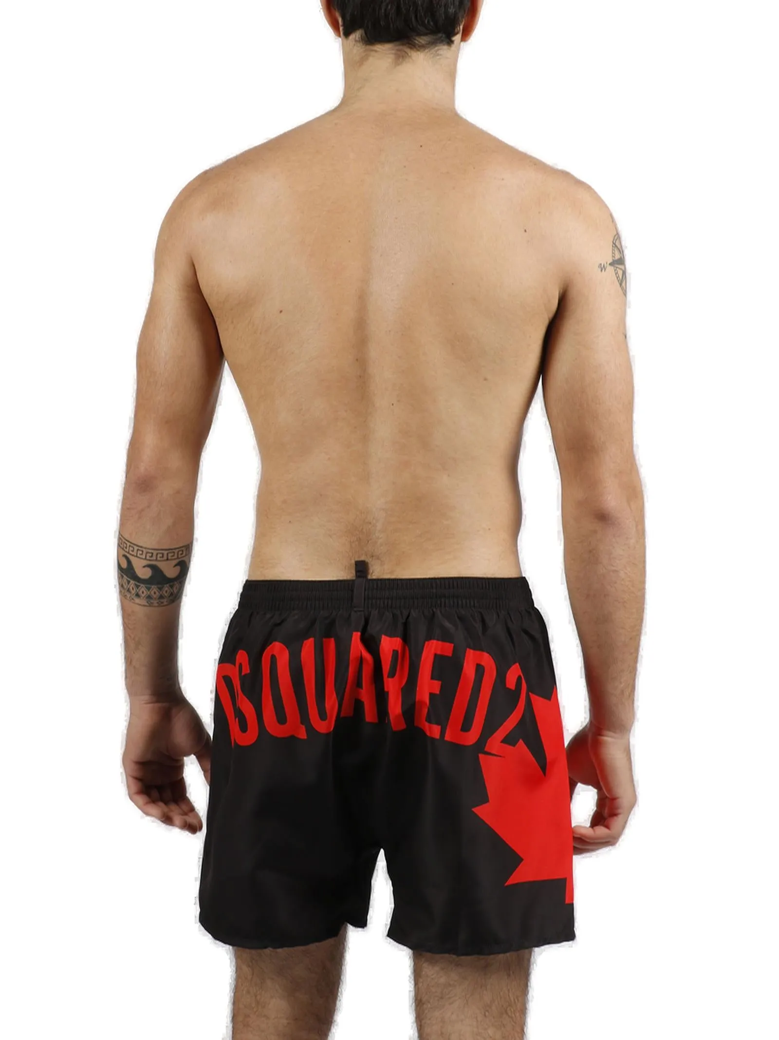 Dsquared2 Leaf Logo Printed Swim Shorts