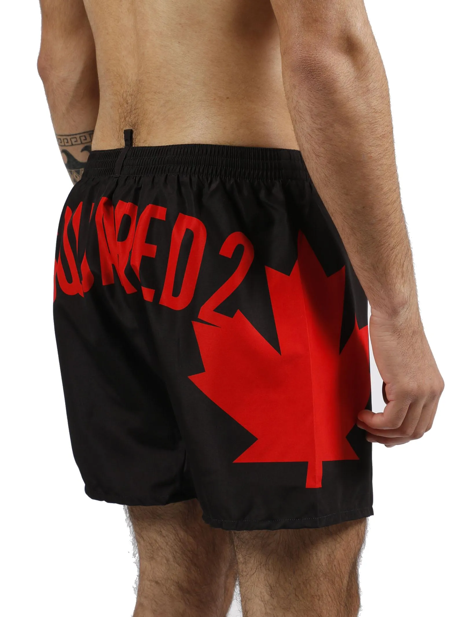 Dsquared2 Leaf Logo Printed Swim Shorts