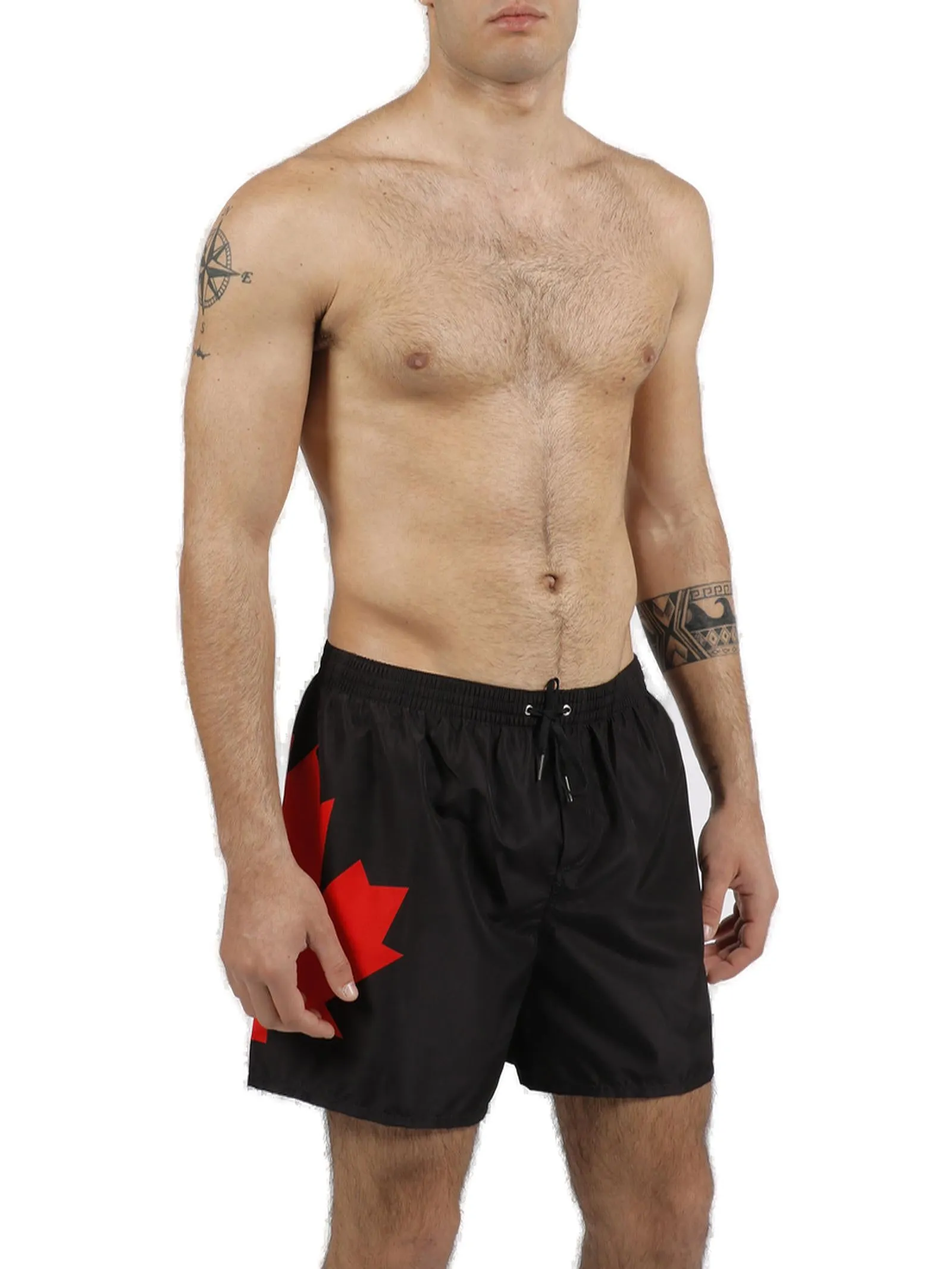 Dsquared2 Leaf Logo Printed Swim Shorts
