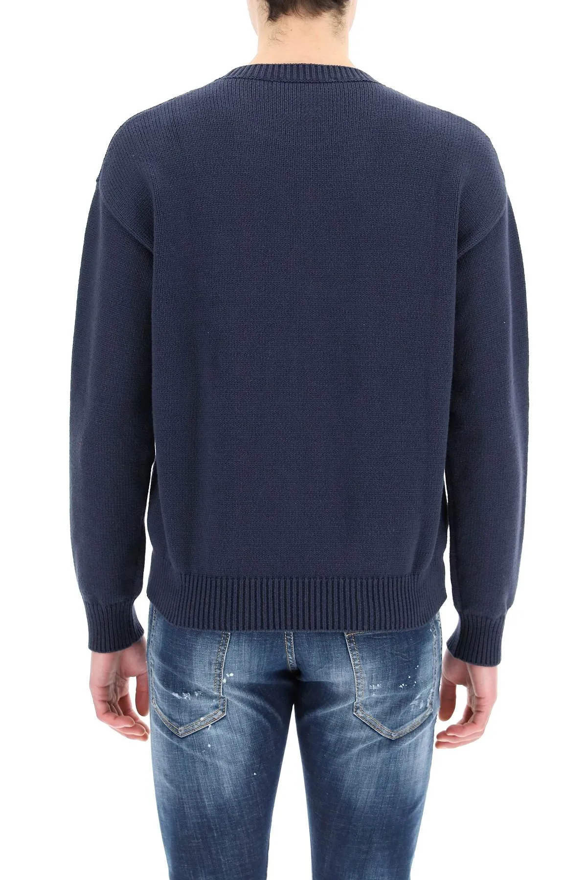 Dsquared2 Logo Embroidered Knitted Jumper