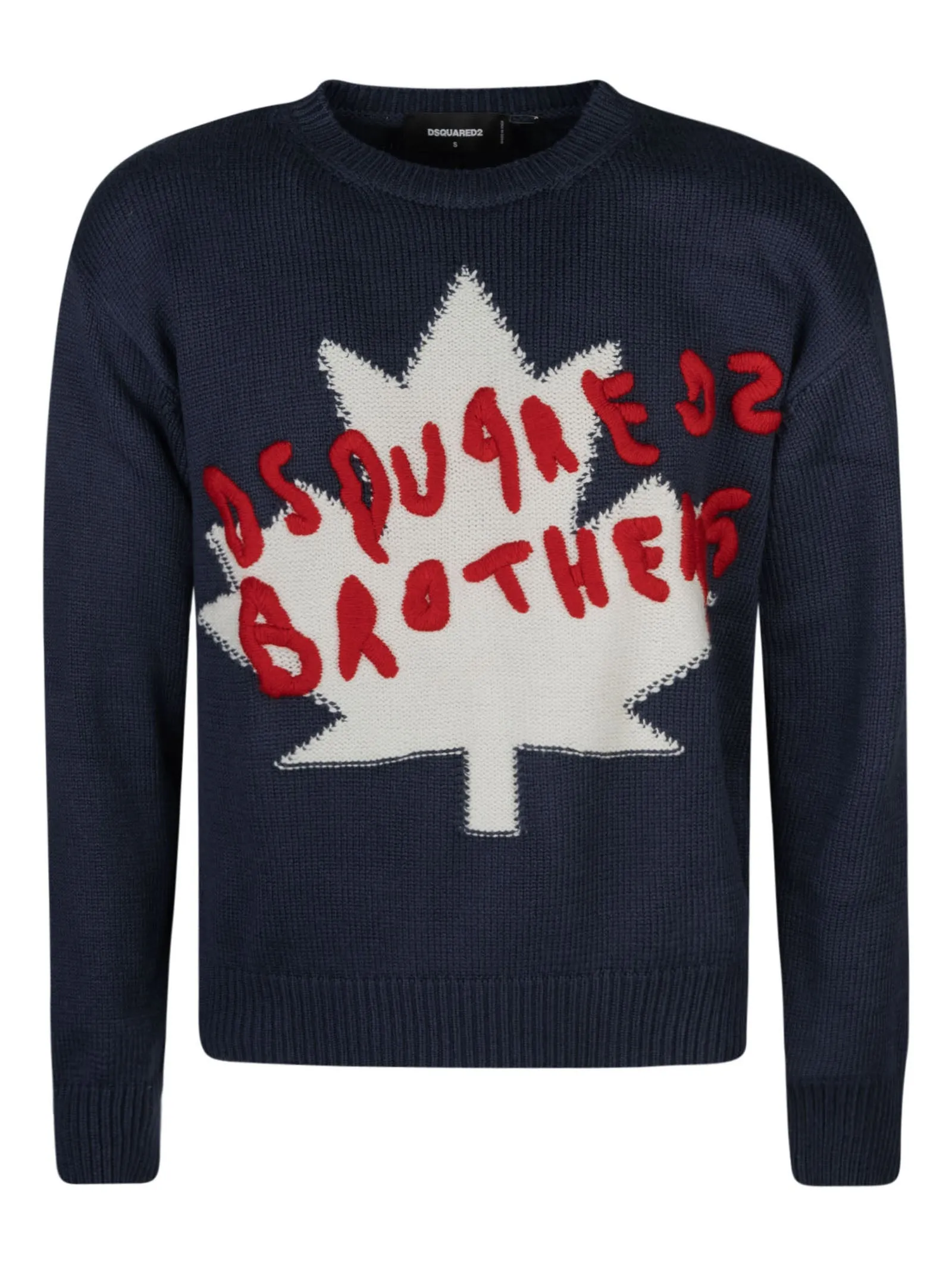 Dsquared2 Logo Embroidered Knitted Jumper