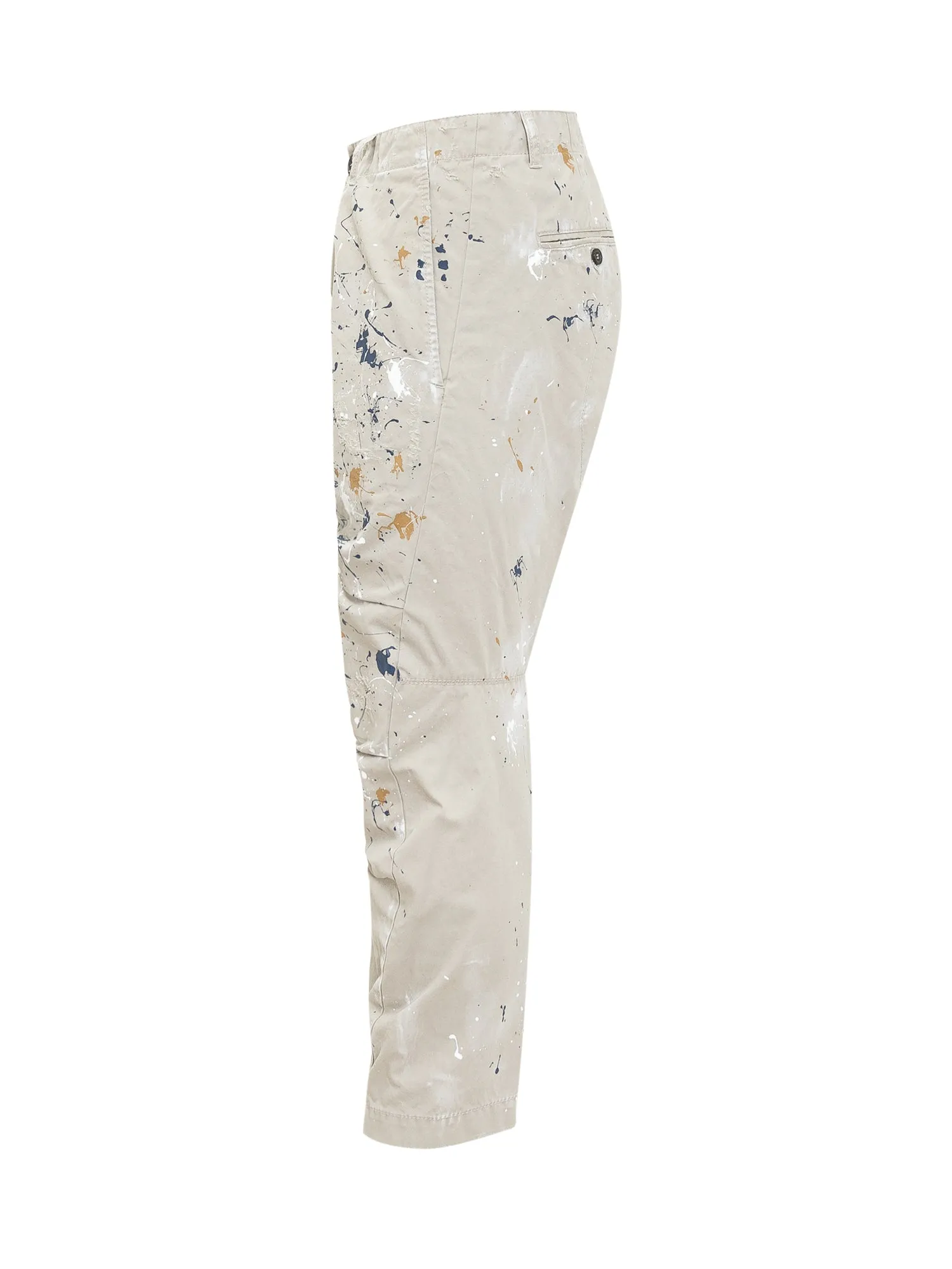 Dsquared2 Logo Patch Paint-Splatter Pants