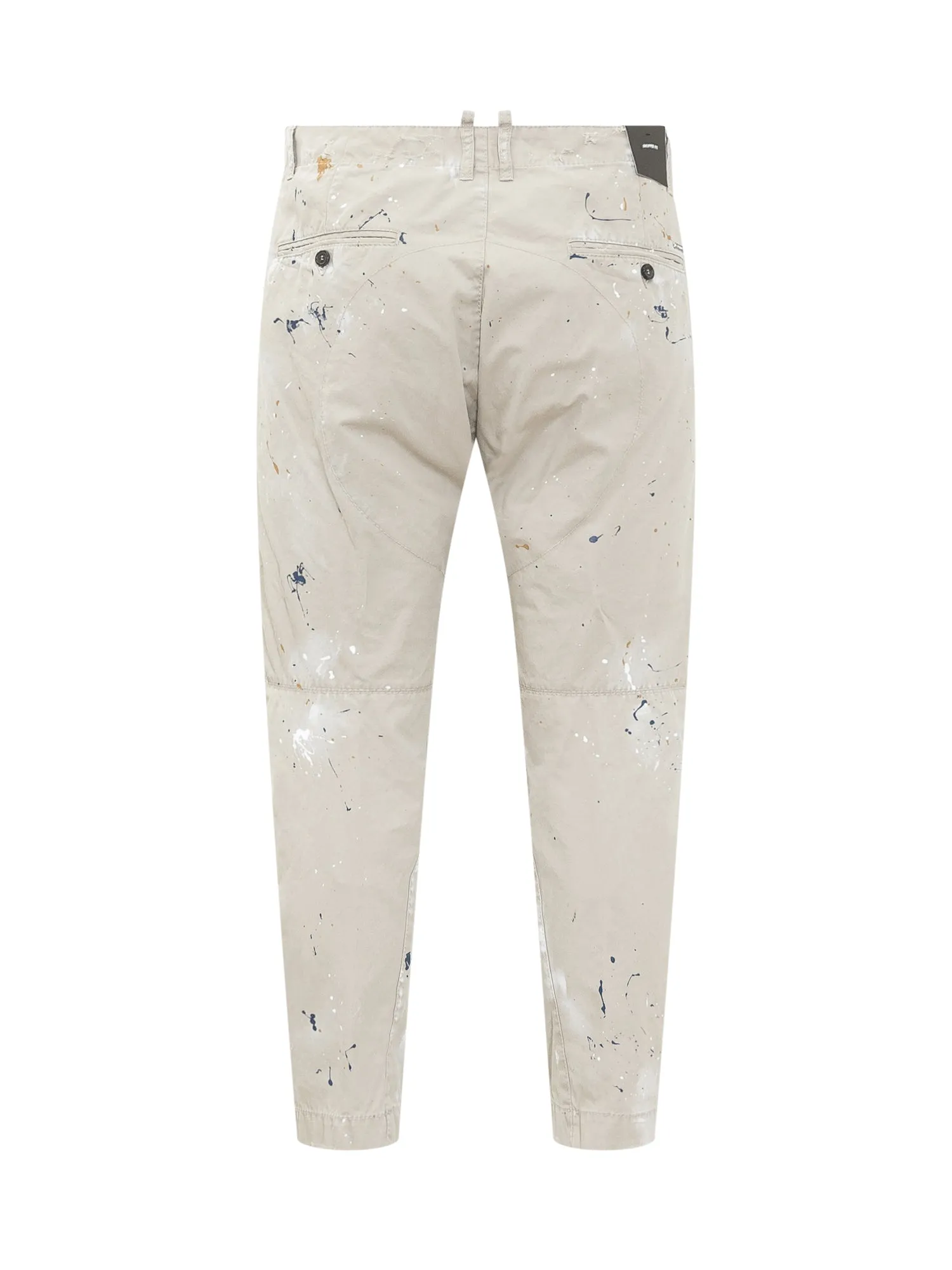 Dsquared2 Logo Patch Paint-Splatter Pants