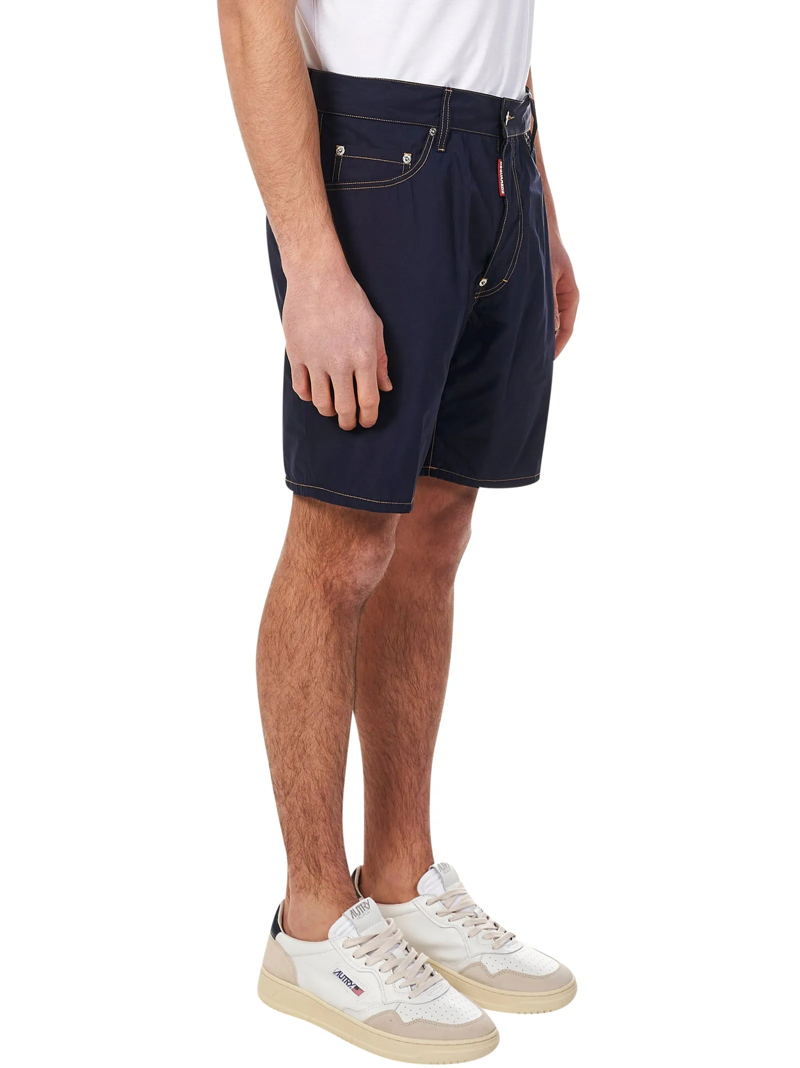 Dsquared2 Logo Patched Denim Shorts
