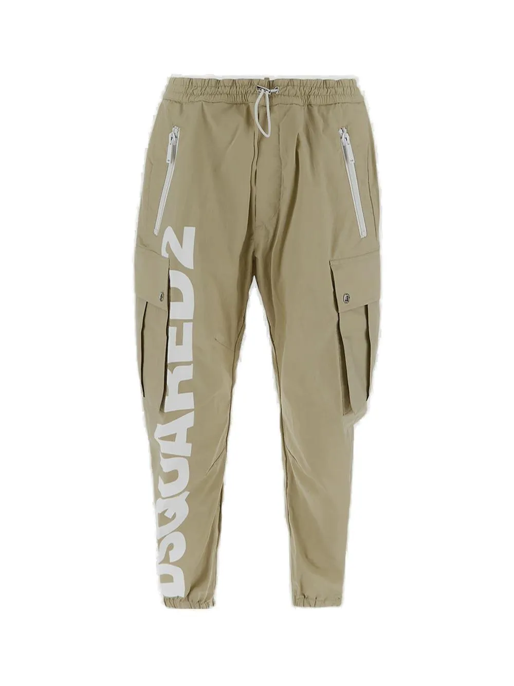 Dsquared2 Logo Print Tapered Cargo Pants